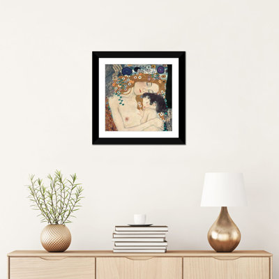 «Le Tre Et Della Donna, Square» par Gustav Klimt, impression sur toile tendue