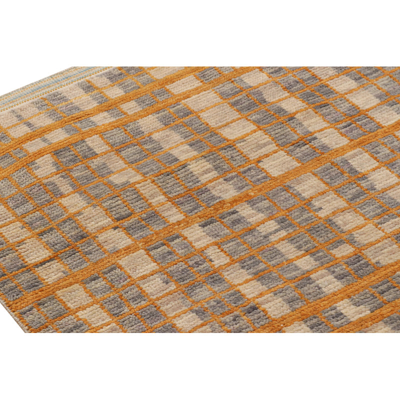 Moroccan Hand Knotted Wool Area Rug, Rectangle 5' x 7'