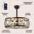 Celeste 21.6" 6-Light Industrial Farmhouse 6-Speed Metal Mobile-App/Remote-Controlled Caged LED Ceiling Fan-108648555