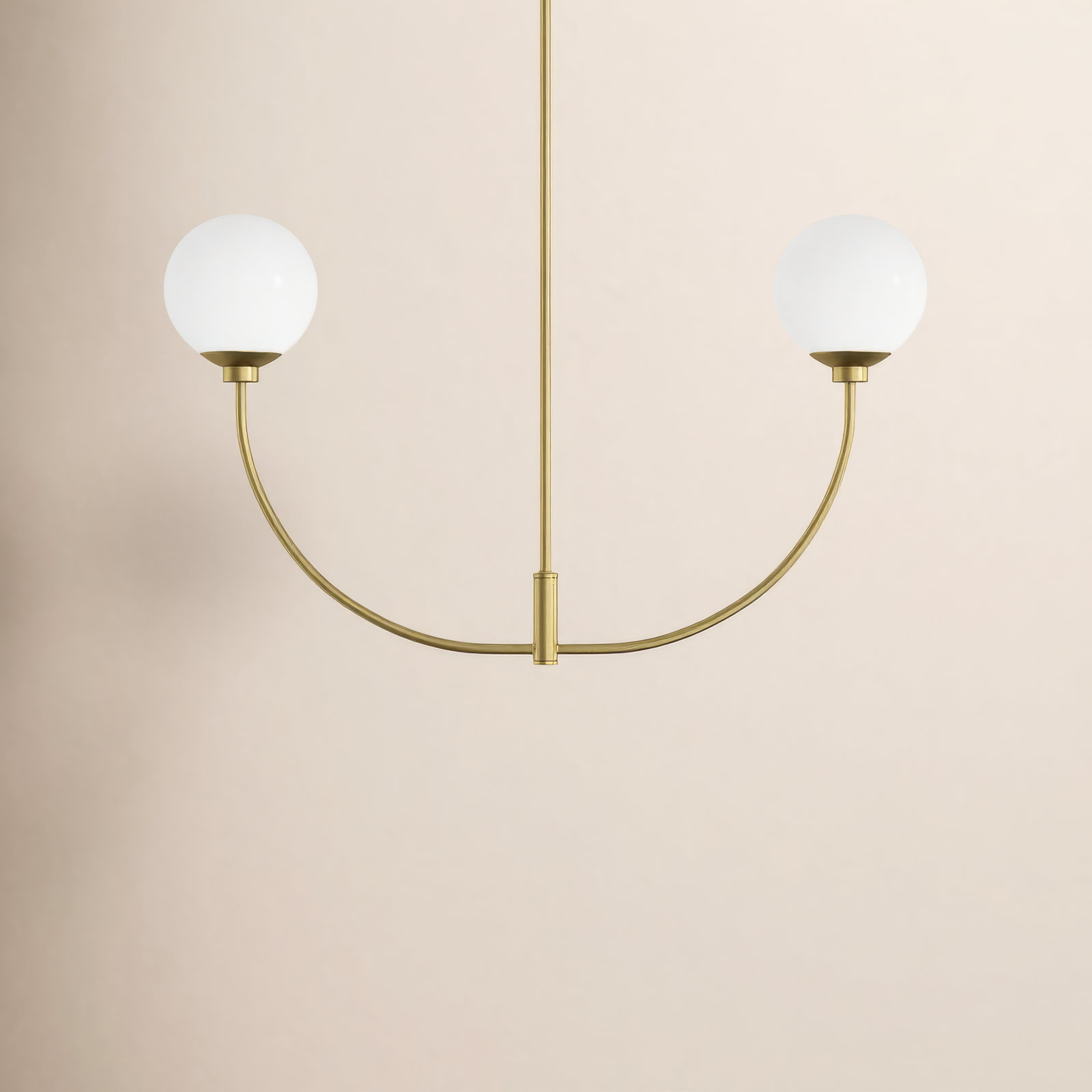 Kyle 2 - Light Metal Chandelier, Brass, 21" H x 36" W x 7" D
