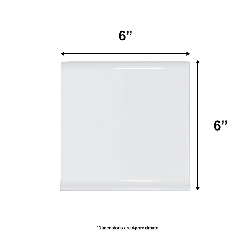 Carrelage blanc lustré 6 "x 6" Shades