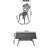 7 Cast Aluminum Outdoor Dining , Black Frame, All-Weather Stability Frame Furnishings, Supportive-159596695