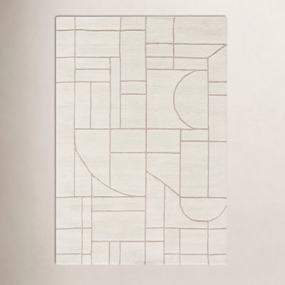 Lorette Hand Tufted Wool Cream Rug