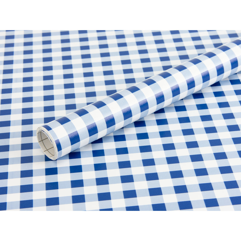 Adhésif décoratif vichy bleu