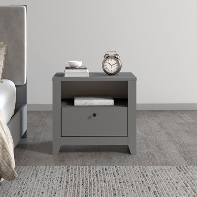 55cm W Manufactured Wood Bedside Table