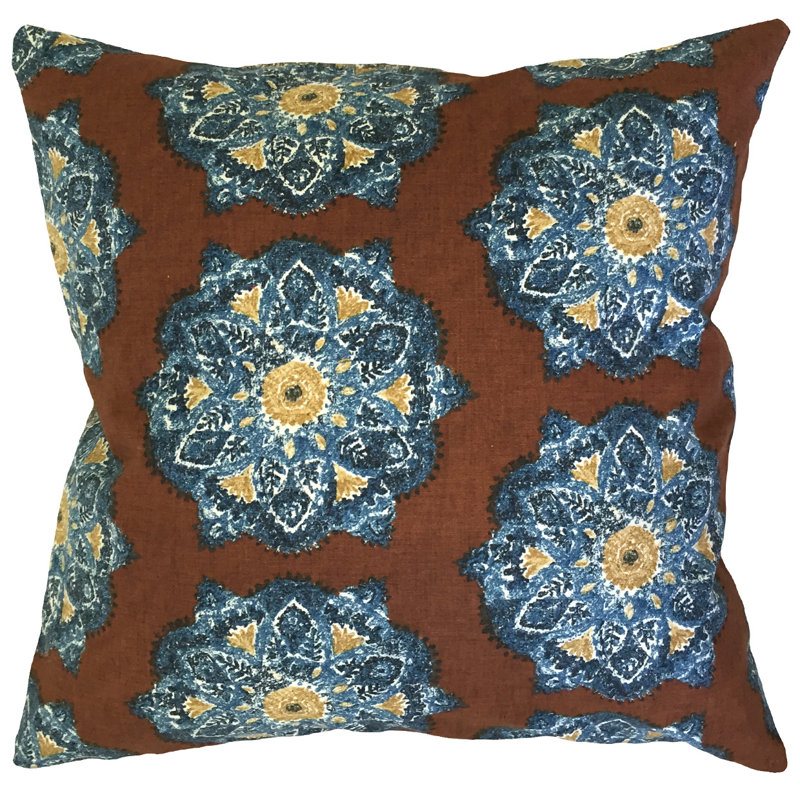 Coussin Yasunari, 20 po x 20 po, Cognac