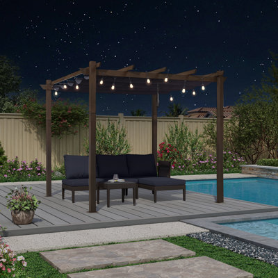 Pergola en métal avec auvent