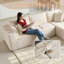 Canapé modulaire rembourré avec chaise longue en L 108 po Vivelle-1043177399-1069353962