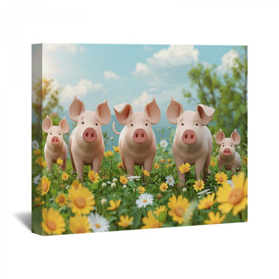 " Piglets In Field "