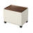 22" Upholstered Storage Ottoman With Reversible Tray Top-1341021838
