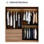 Garde-robe simple couleur noyer-112112426