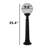 Outdoor Black Floor Lamp Globe Post Light With Acrylic Shade