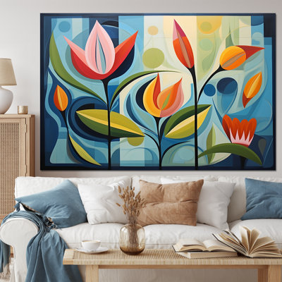 Green Mid Century Mod Nature II - Abstract Midcentury Wall Art