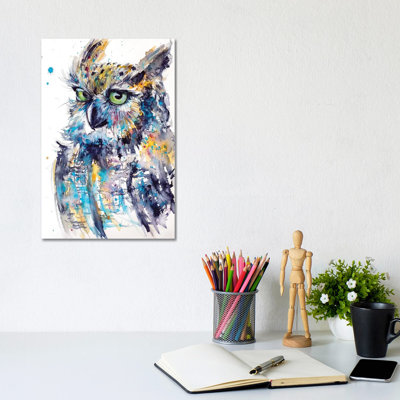 Cute Owl 1 Piece Wrapped Canvas Wall Art