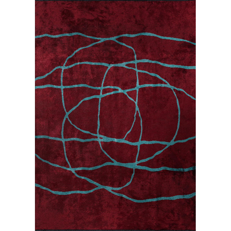 Rapture Abstract Area Rug, Rectangle 9'10" x 14'