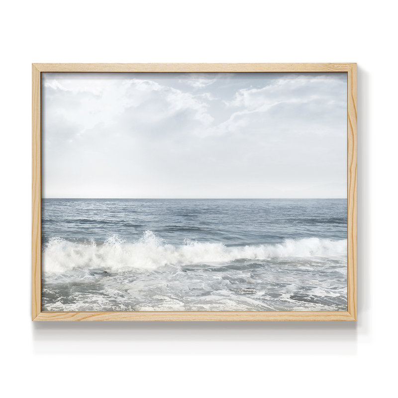 Crashing Waves -Framed Print - Restickable, Naturel, H 16 po x l 20 po