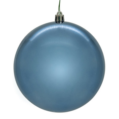  Ornement boule en denim bleu 4,75 po.