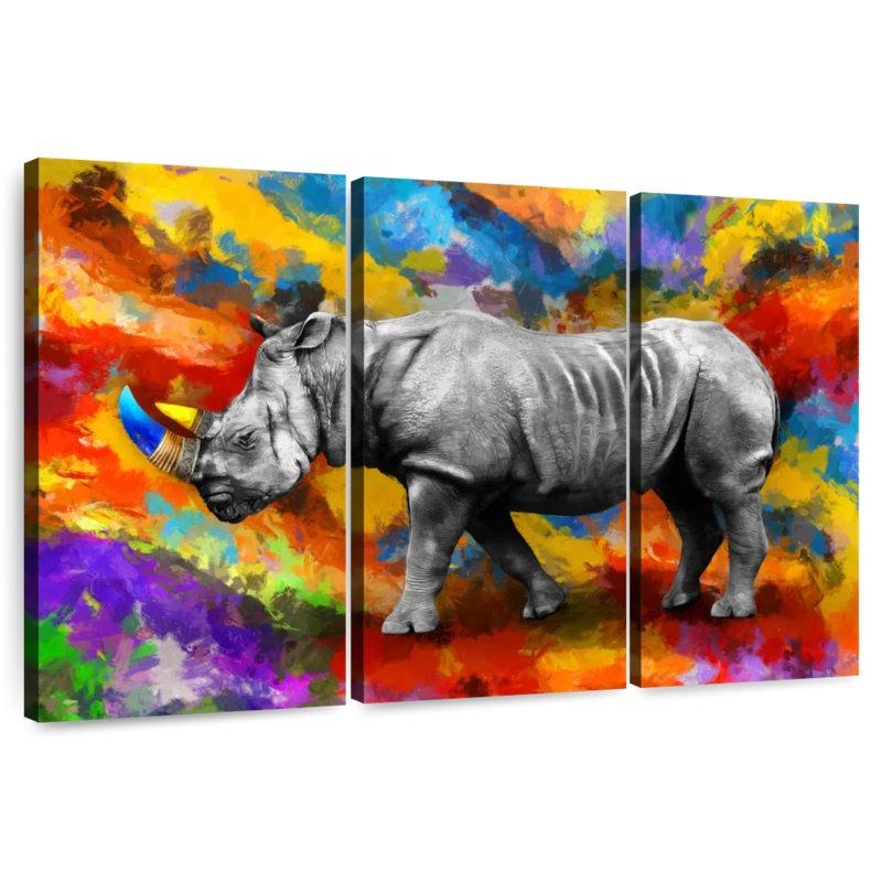 Brampt Rhino On Hues, 32" H x 50" W