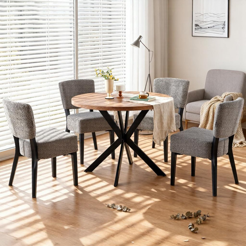 Danette 5 - Piece Dining Set, 5 Pieces: Table, 4 Chairs, Gray