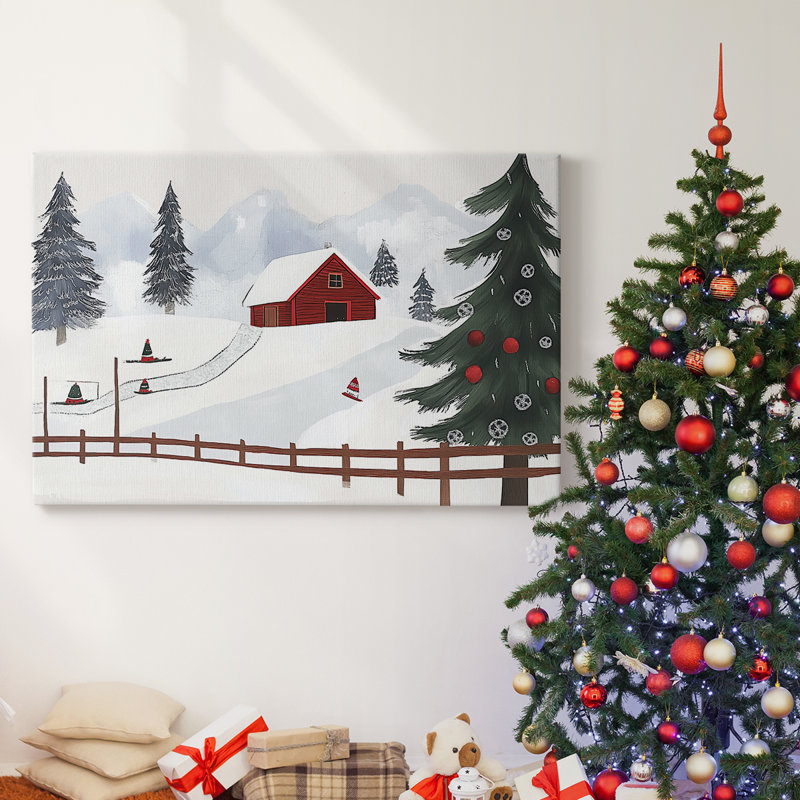 Christmas Holiday Arts - Toile tendue avec châssis XMA171427, H 12 po x l 18 po