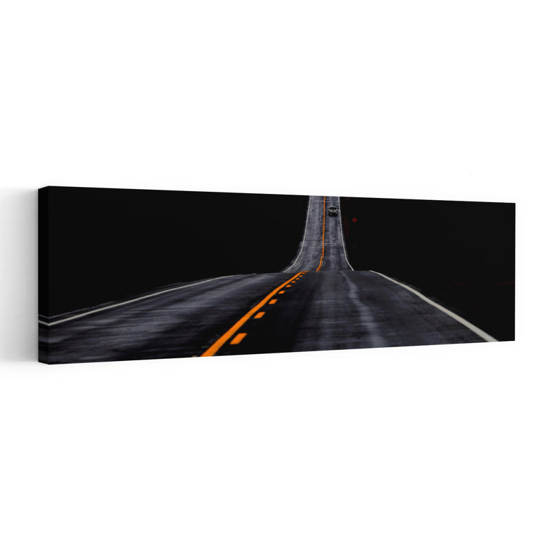 Art mural contemporain route sombre, H 20 po x l 60 po
