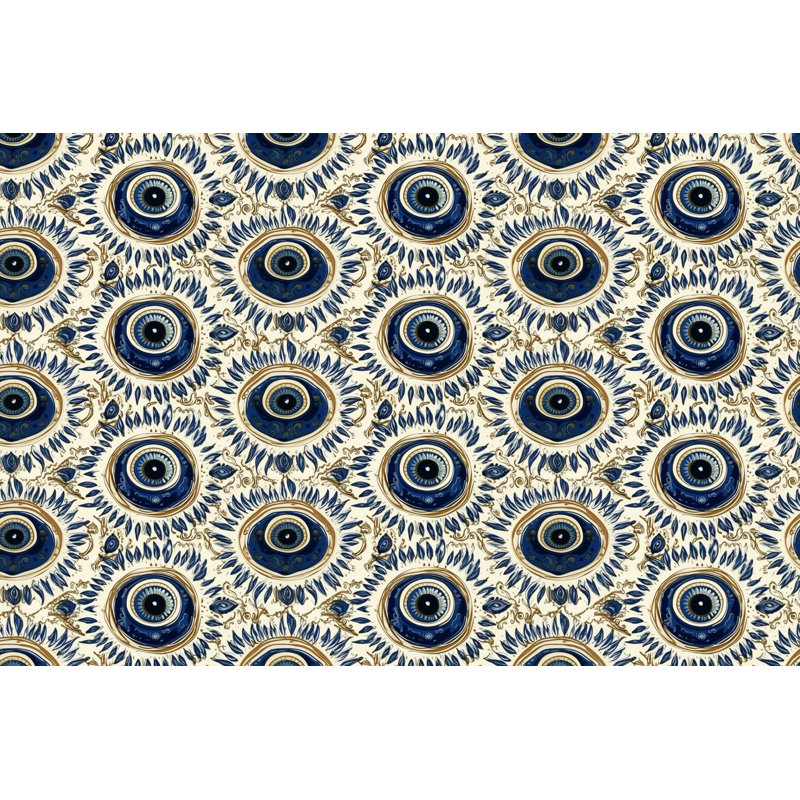 Evil Eye Shower Curtain Awesome Bathroom Decor Blue, H 73 po x l 70 po