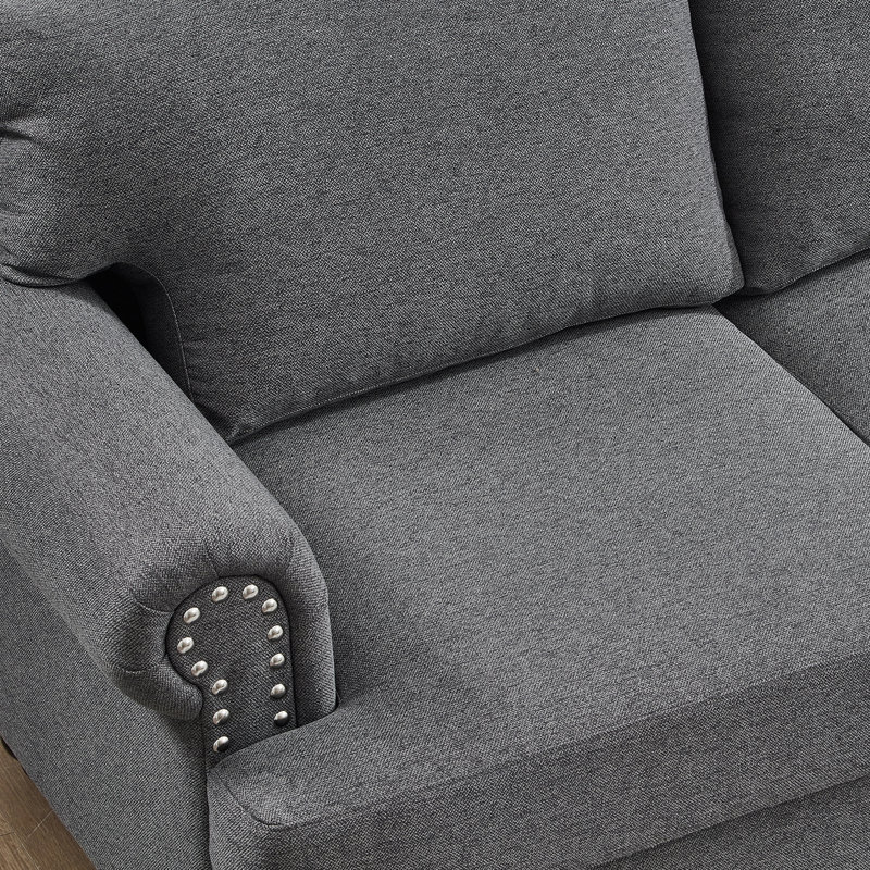 Canapé en tissu Classic Design, Gris