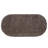 Over-Sized Chenille Oval Storage Ottoman with Flip Top Wooden Tray- 42" W x 27" D x 15" H-672628413