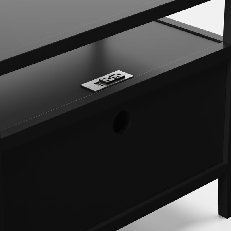 Stria 30" Fluted 2-Drawer Wide Smart Nightstand
