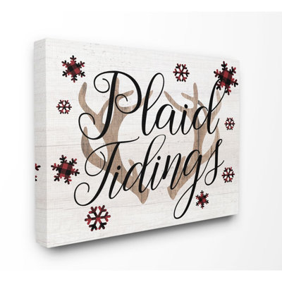 «Plaid Tidings Antler», reproduction d'art textuel