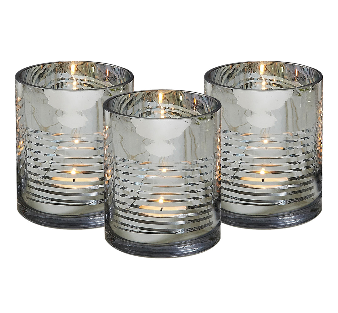 4.5'' H Glass Tabletop Votive Holder (Set of 3) Orren Ellis