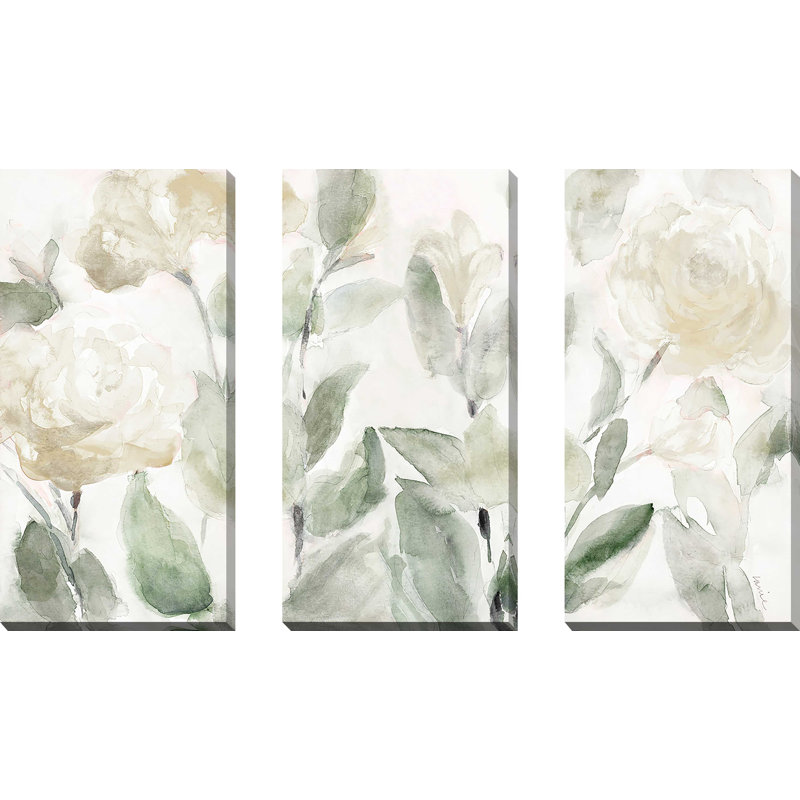 «Hello Spring», reproduction sur toile 3 pièces, H 32 po x l 48 po x P 1 po