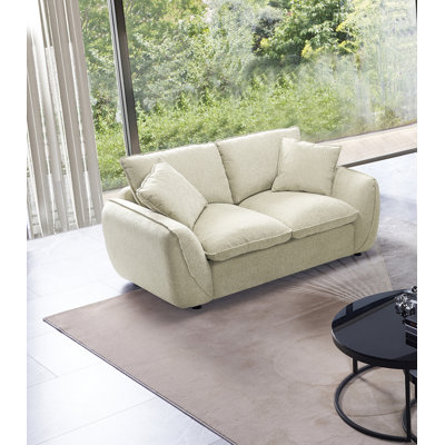 Upholstered 70.85" W Couch Loveseat Sofa with Down-Filled Deep Seat and Cleanlines Flared Armrest