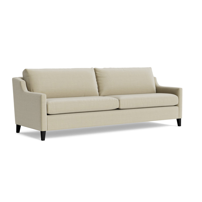 Gigi No Skirt 85 Sofa, Performance Linen - Flax, Black