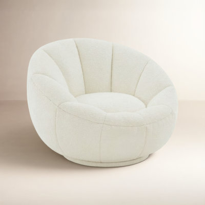 Dama Pine Swivel Barrel Chair