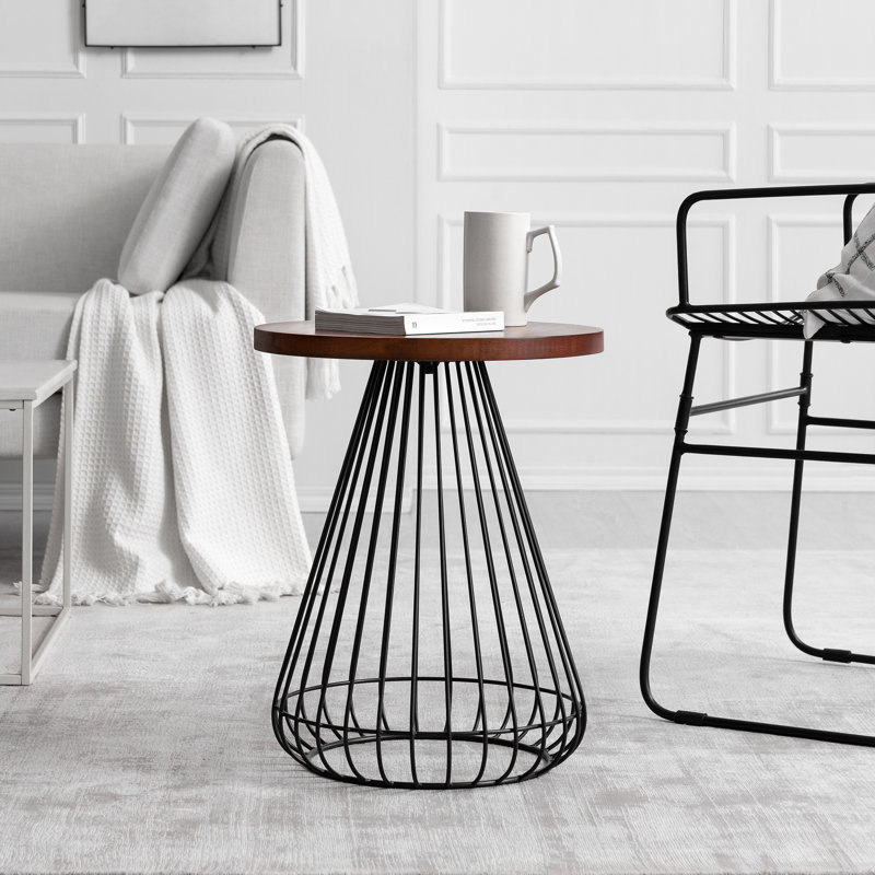 Table de bout Hanley, Noyer, Noir