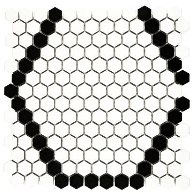 Hive 12 in. x 12 in. Matte Porcelain Mosaic Floor and Wall Tile