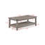 Ensemble de table basse rustique gris brun 3 pièces comprenant une table basse rectangulaire et deux tables d'appoint carrées, mobilier de salon en bois d'ingénierie