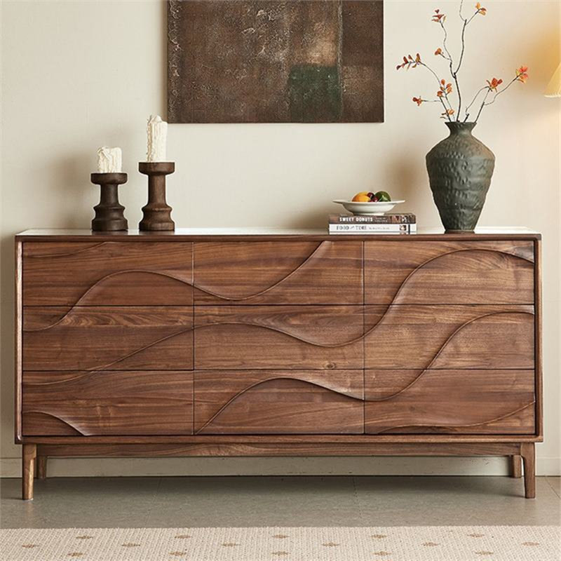 Simple Wave Pattern Large Capacity Buffet Table