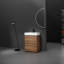 Meuble-lavabo moderne avec lavabo simple encastré et 2 tiroirs-245639033