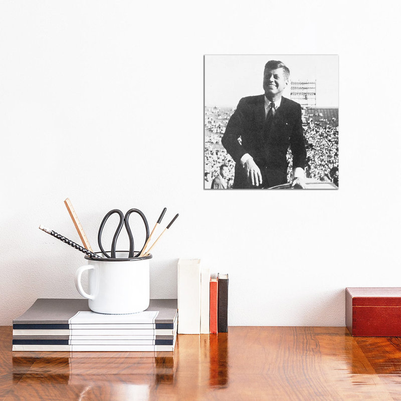 John F Kennedy - Wrapped Canvas Print