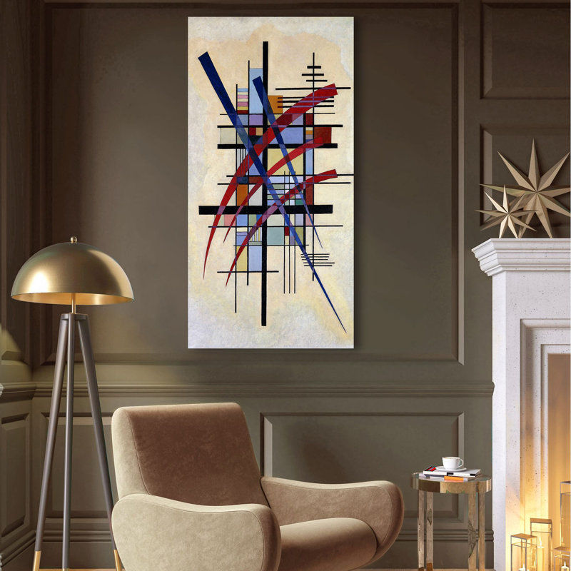 Zeichen Mit Begleitung by Wassily Kandinsky - Wrapped Canvas Print, 70cm H x 35cm W x 4cm D