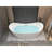 67 - Inch Freestanding Gloss White Acrylic Soaking Tub, Oval Design, Center Drain, Polished Finish, Comfortable And Spacious, Easy To Install On Your Own Bathing Experience, Efficient Drainage System