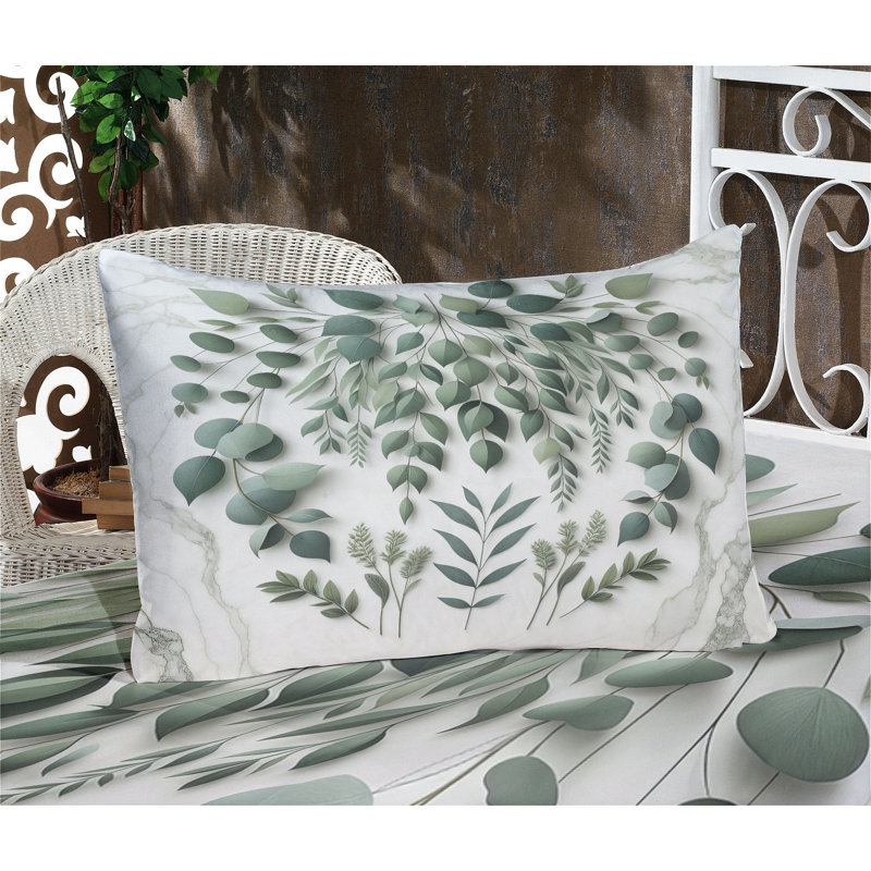 Microfiber Floral Sheet Set, Twin Sheet Set with 1 Fitted Sheet