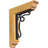 3 1/2"W x 20"D x 23"H Orleans Traditional Ironcrest Smooth Bracket, Douglas Fir (1 1/2"W x 12"D x 15"H Iron Bracket)-108927492-108927488