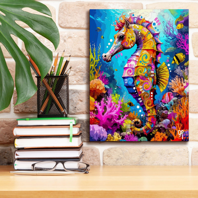  «The Scenic Seahorse» par Dean Russo, art mural sur toile, 12 po x 16 po, 12"x16"