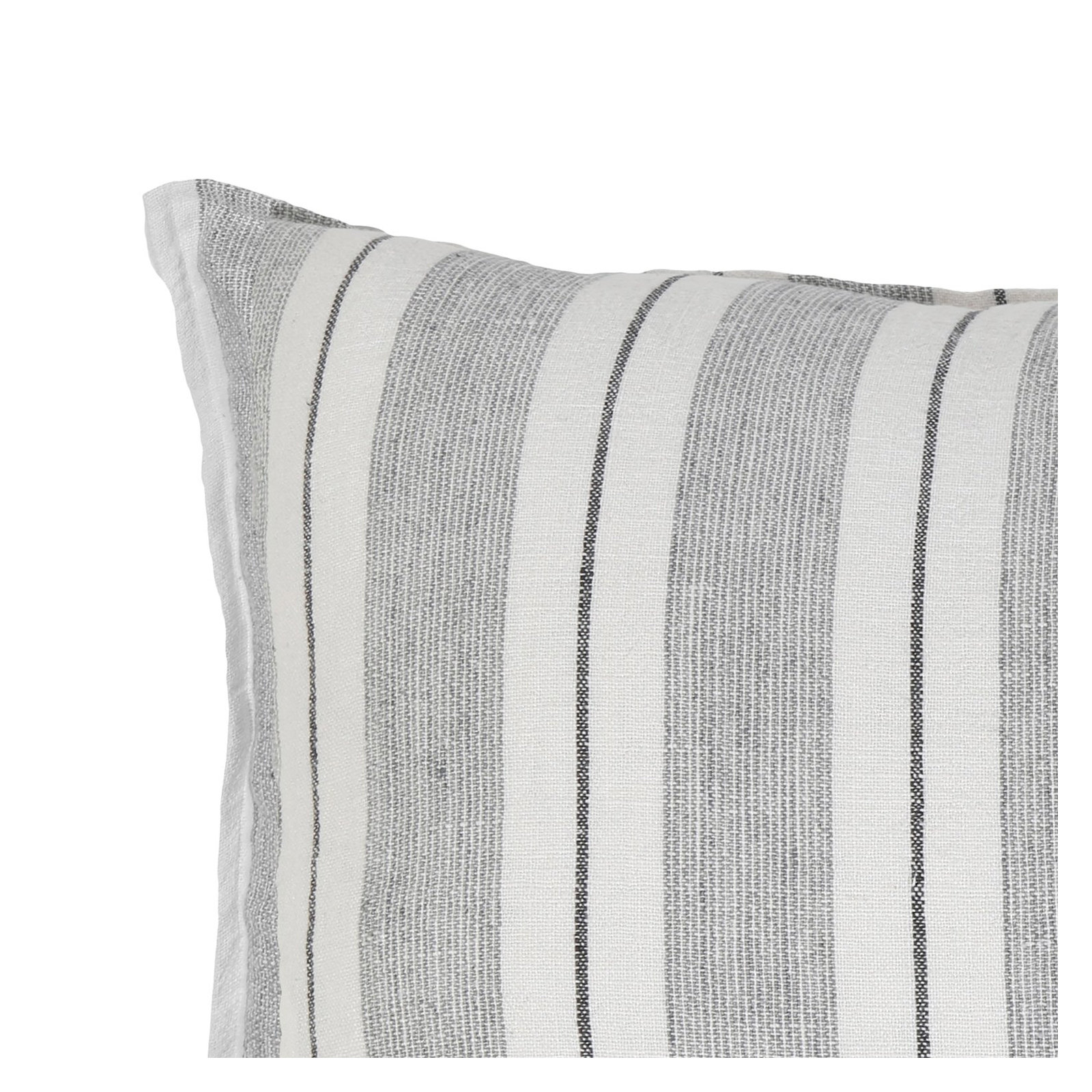 Laguna Striped Lumbar Throw Pillow, Gray/Charcoal