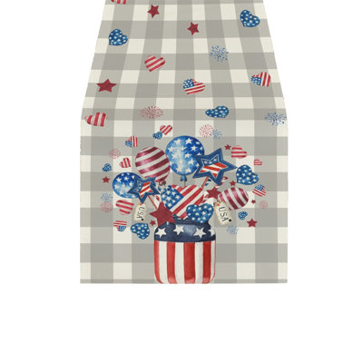 4th Of July Decorative Tablecloth And Table Runner Independence Day Patriotic Table Linen Set Dining Table Home Decoration