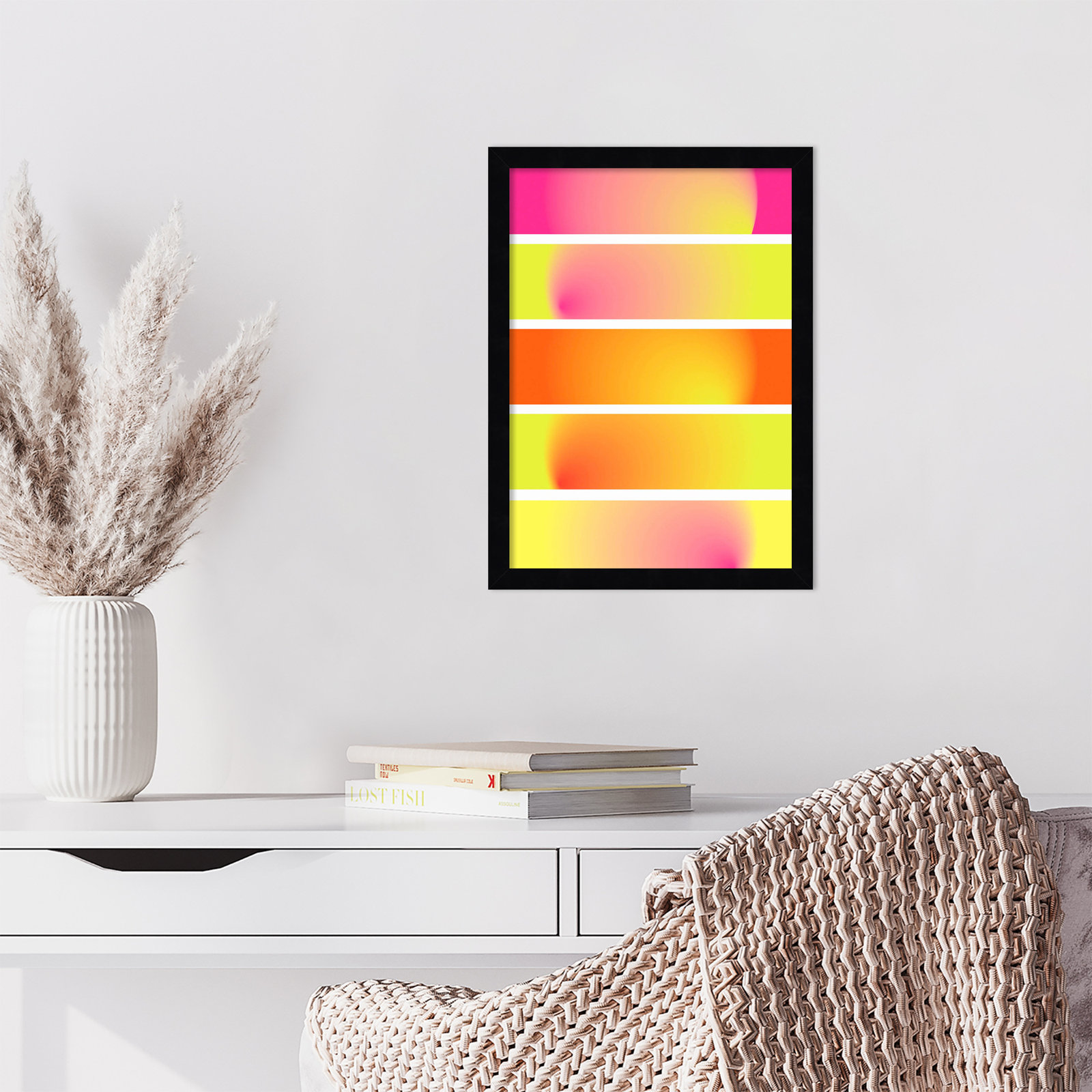 One Way by Valeria Castillo, 17" H x 13" W x 1" D, Black