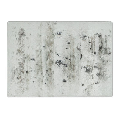 Tempered Glass Silver Birch Tree Forest Chopping Board